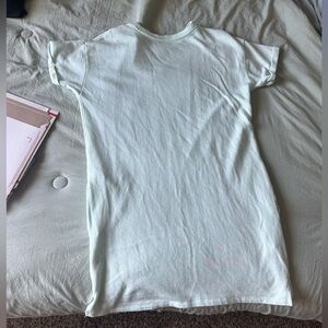 Comfy Tshirt Dress light teal Has Pockets!